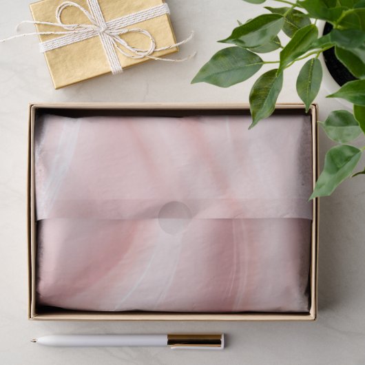 Papier Mousseline Conception Abstraite Crème Rose (Cadeau)