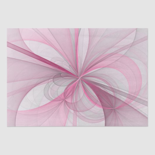 Papier Mousseline Conception Abstraite de fractal rose pâle moderne (Recto)