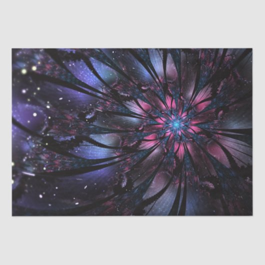 Papier Mousseline Conception Abstraite des fleurs fractales. (Recto)