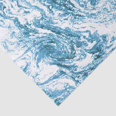 Papier Mousseline Conception abstraite marbrée | bleu et blanc (Détail)