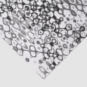 Papier Mousseline Conception abstraite moderne blanche et noire (Détail)