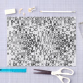 Papier Mousseline Conception abstraite moderne blanche et noire (Artisanat)