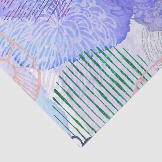 Papier Mousseline Conception abstraite violette (Détail)