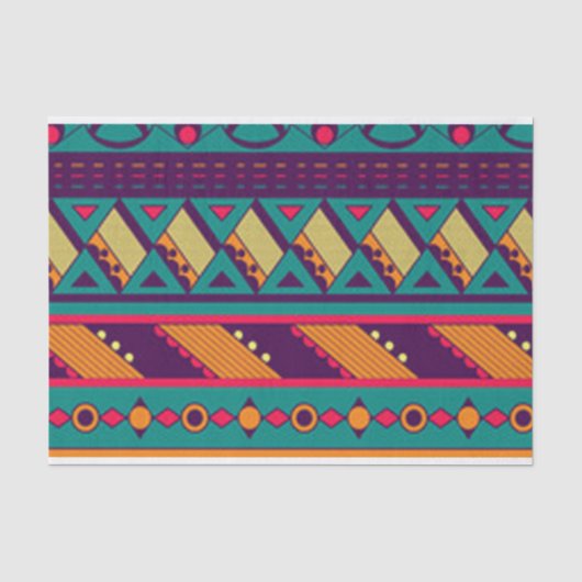 Papier Mousseline Conception africaine multicolore (Recto)