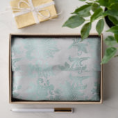 Papier Mousseline Conception Aqua et Silver Series 18 (Cadeau)