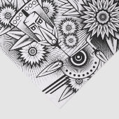 Papier Mousseline Conception artistique tribale (Détail)