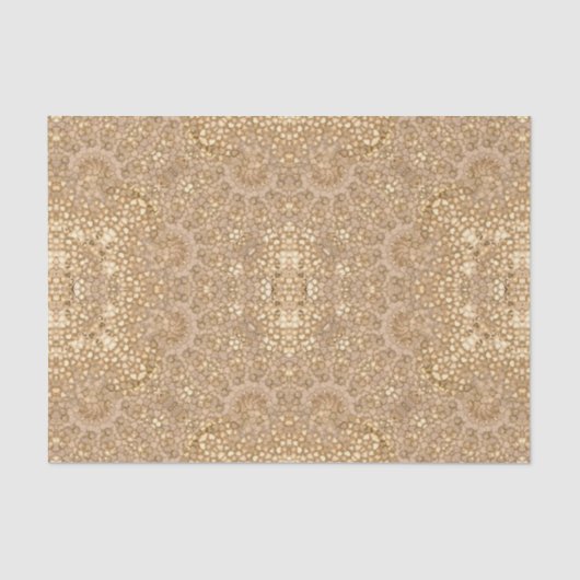 Papier Mousseline Conception baroque d'or fleurie (Recto)