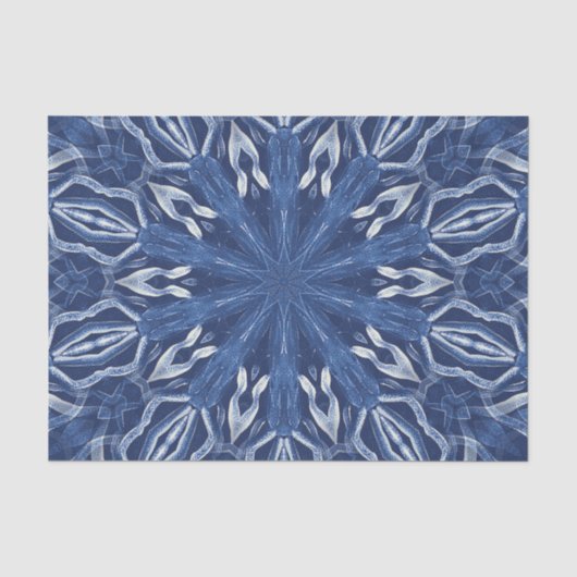 Papier Mousseline Conception bleue de glace (Recto)