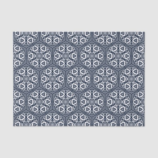 Papier Mousseline Conception bleue turque de filigrane d'articles de (Recto)