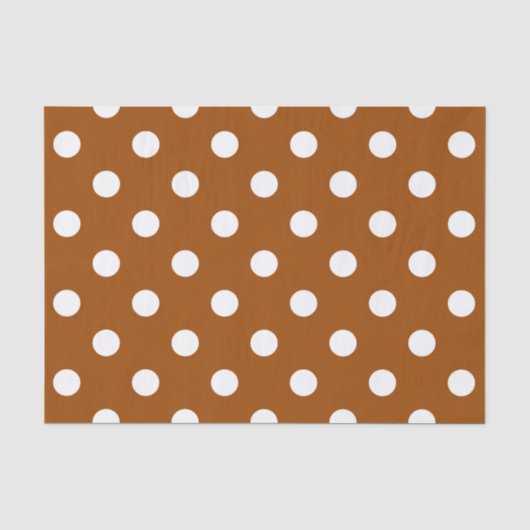Papier Mousseline Conception Brown de Pois blancs (Recto)