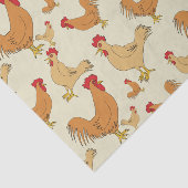 Papier Mousseline Conception Brown des Motifs de poulet (Détail)