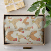 Papier Mousseline Conception Brown des Motifs de poulet (Cadeau)