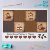 Papier Mousseline Conception Café Découpage rustique Motif sans cout (Artisanat)