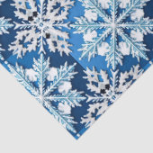 Papier Mousseline Conception complexe du flocon de neige bleu (Détail)