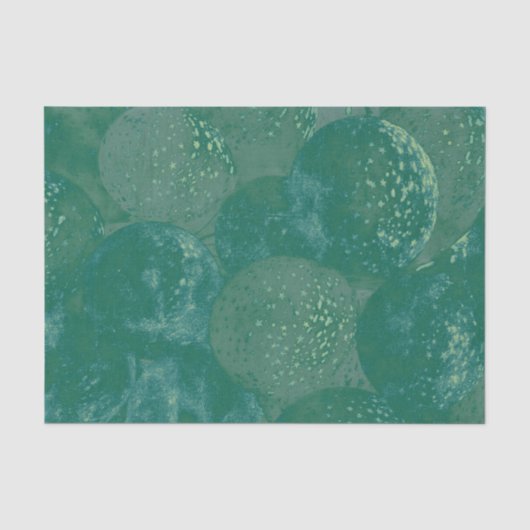 Papier Mousseline Conception de ballons verts texturés antiques vint (Recto)