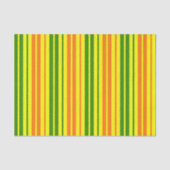 Papier Mousseline Conception de bandes verticales orange jaune vert  (Recto)