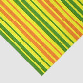 Papier Mousseline Conception de bandes verticales orange jaune vert  (Détail)