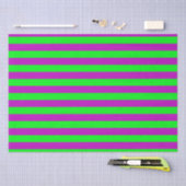 Papier Mousseline Conception de bandes violettes et vertes (Artisanat)