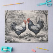 Papier Mousseline Conception de basse-cour de poulets (Artisanat)