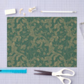 Papier Mousseline Conception de Brocade Taupe sur papier Tissus Turq (Artisanat)