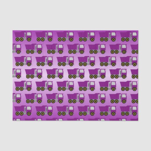 Papier Mousseline Conception de Camion Violet (Recto)