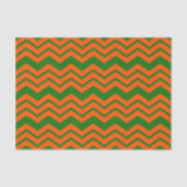 Papier Mousseline Conception de chevron en zigzag vert orange (Recto)