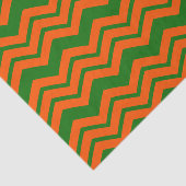 Papier Mousseline Conception de chevron en zigzag vert orange (Détail)