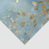 Papier Mousseline Conception de feuille d'or sarcelle botanique (Détail)