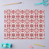 Papier Mousseline Conception de flocon de neige rouge complexe (Artisanat)