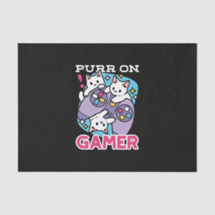 Papier Mousseline Conception de gamer de chat - Purr sur Gamer Joyst