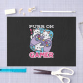 Papier Mousseline Conception de gamer de chat - Purr sur Gamer Joyst (Artisanat)