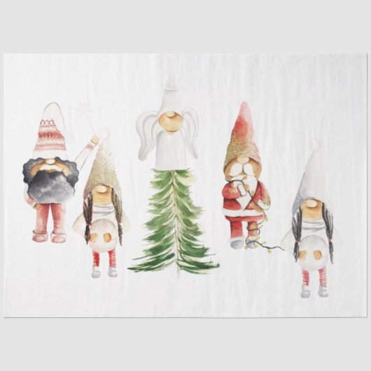 Papier Mousseline Conception de gnome de Noël 3 (Recto)