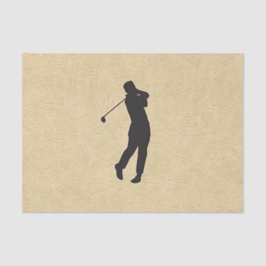 Papier Mousseline Conception de golf en cuir marron (Recto)