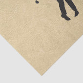 Papier Mousseline Conception de golf en cuir marron (Détail)