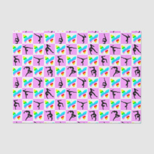 PAPIER MOUSSELINE CONCEPTION DE GYMNASTIQUE DE JOLIE ROSE