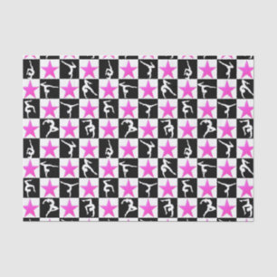 PAPIER MOUSSELINE CONCEPTION DE GYMNASTIQUE JOLIE ROSE STAR