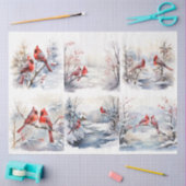 Papier Mousseline Conception de la série A Winter Cardinal 7 (Artisanat)