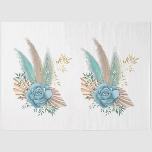 Papier Mousseline Conception de la série Boho Bouquet 6 (Recto)