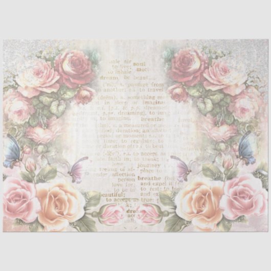 Papier Mousseline Conception de la série Collage Shabby Chic 2 (Recto)