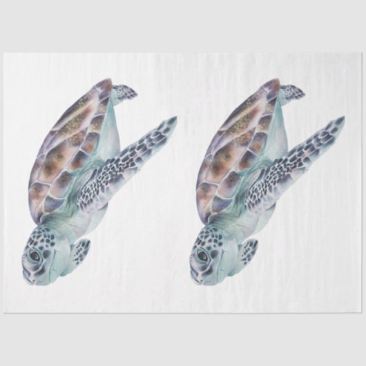 Papier Mousseline Conception de la série d'aquarelles sous-marines 2 (Recto)