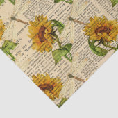 Papier Mousseline Conception de la série des tournesols et libellule (Détail)