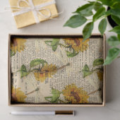 Papier Mousseline Conception de la série des tournesols et libellule (Cadeau)