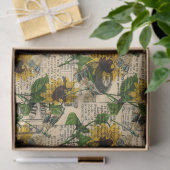 Papier Mousseline Conception de la série des tournesols et libellule (Cadeau)