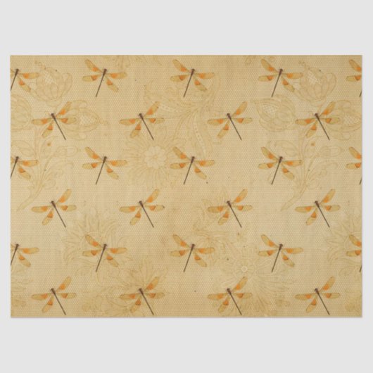 Papier Mousseline Conception de la série des tournesols et libellule (Recto)