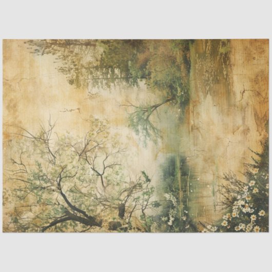 Papier Mousseline Conception de la série Ephemera Spring #3 (Recto)