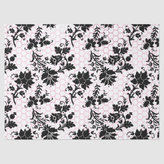 Papier Mousseline Conception de la série Honeycomb Glam rose #17 (Recto)