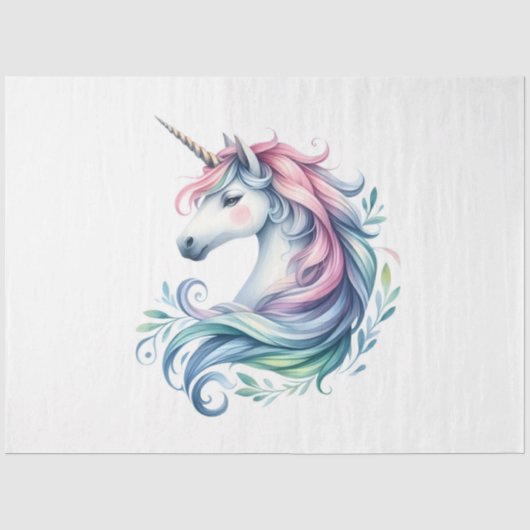 Papier Mousseline Conception de la série Licorne 7 (Recto)