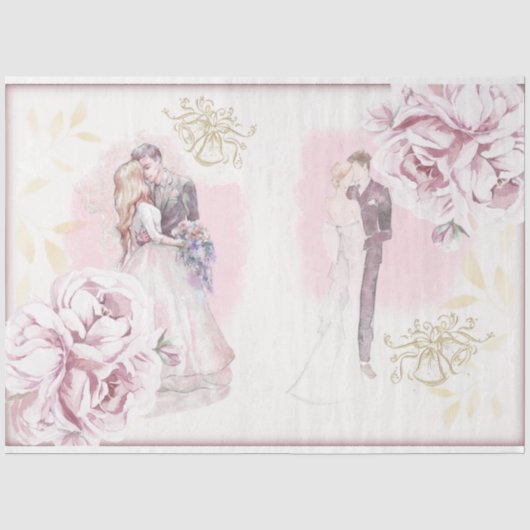 Papier Mousseline Conception de la série mariage 5 (Recto)