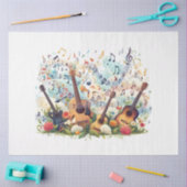 Papier Mousseline Conception de la série Notes musicales 9 (Artisanat)