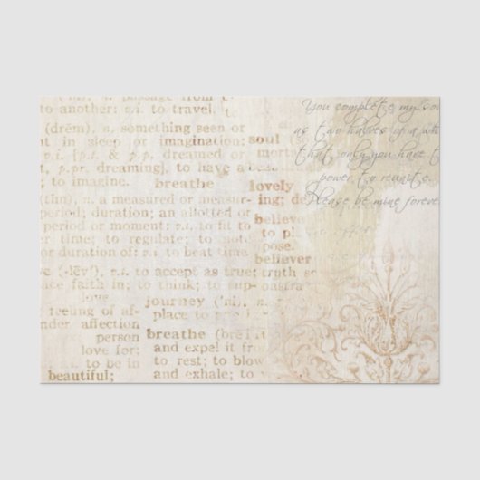 Papier Mousseline Conception de la série Rose Shabby Chic 3 (Recto)